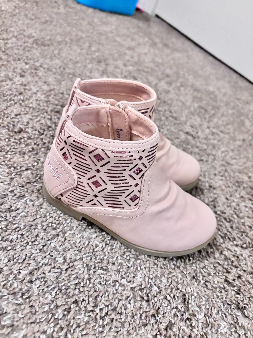 Blowfish Pink Girls' Cutout Ankle Boots with Side Zip